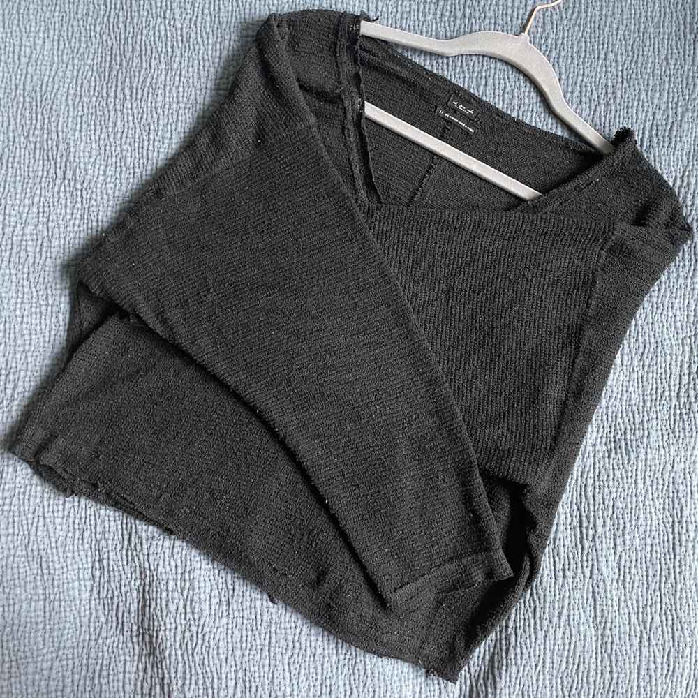 Black Logan Out from Under Sweater